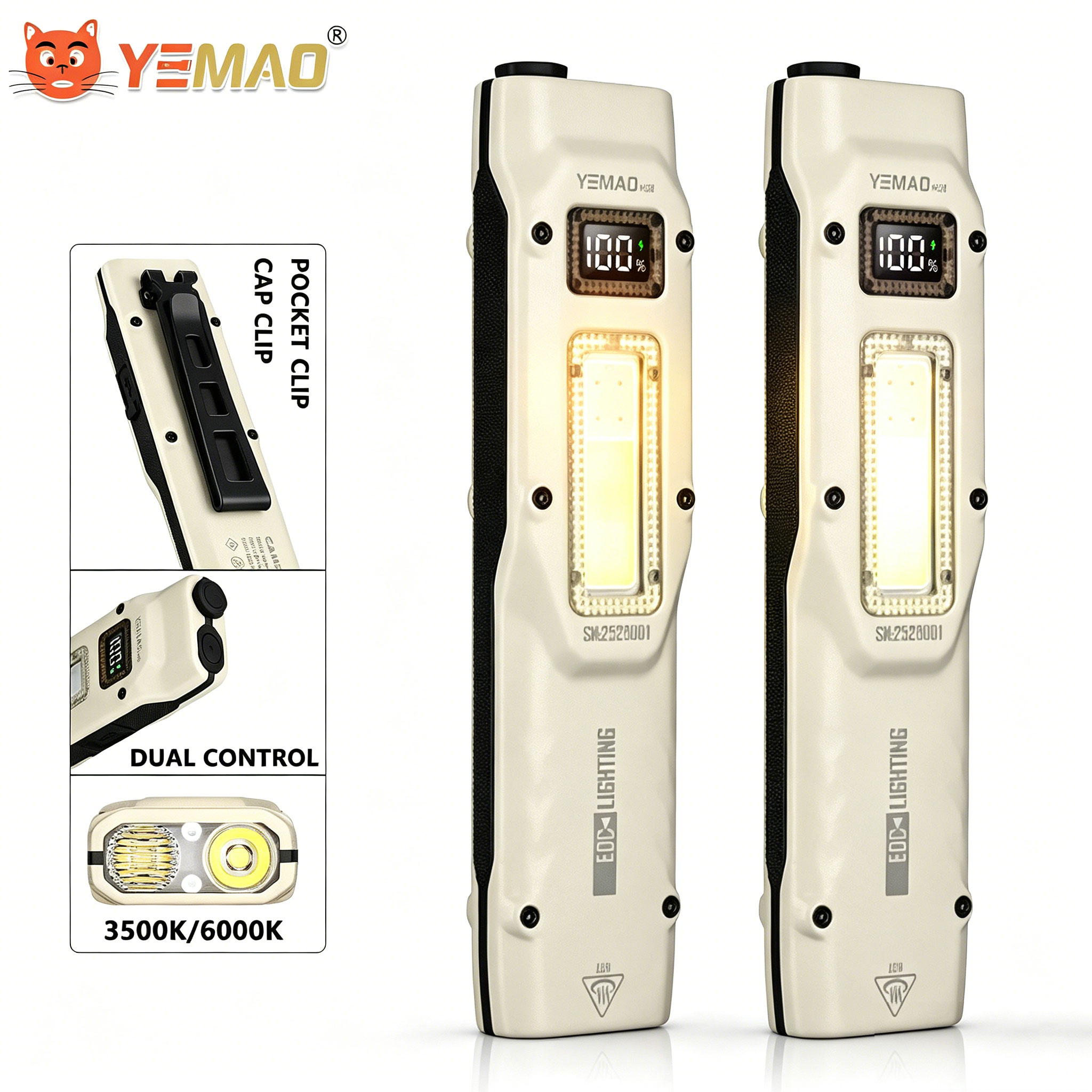Outdoor Camping Lighting - Portable 880LM YEMAO M28 Ultra-thin Tactical