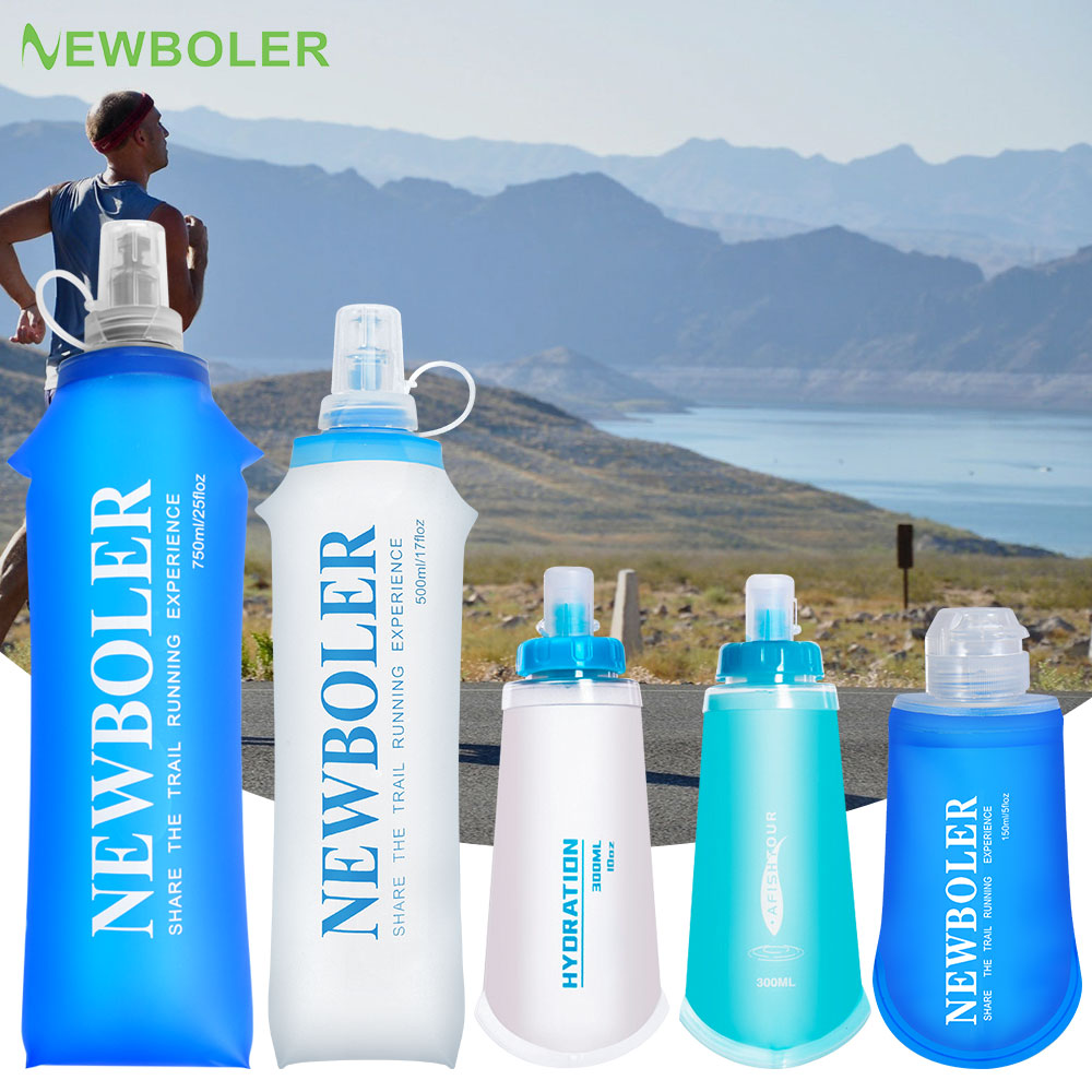 Collapsible Water Bottle - 150/250/300/500/750ml Outdoor Collapsible Silicone Bite Size