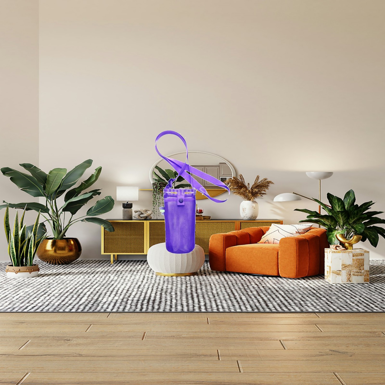 Collapsible Water Bottle - Water Bottle Sleeve Adjustable Strap Collapsible