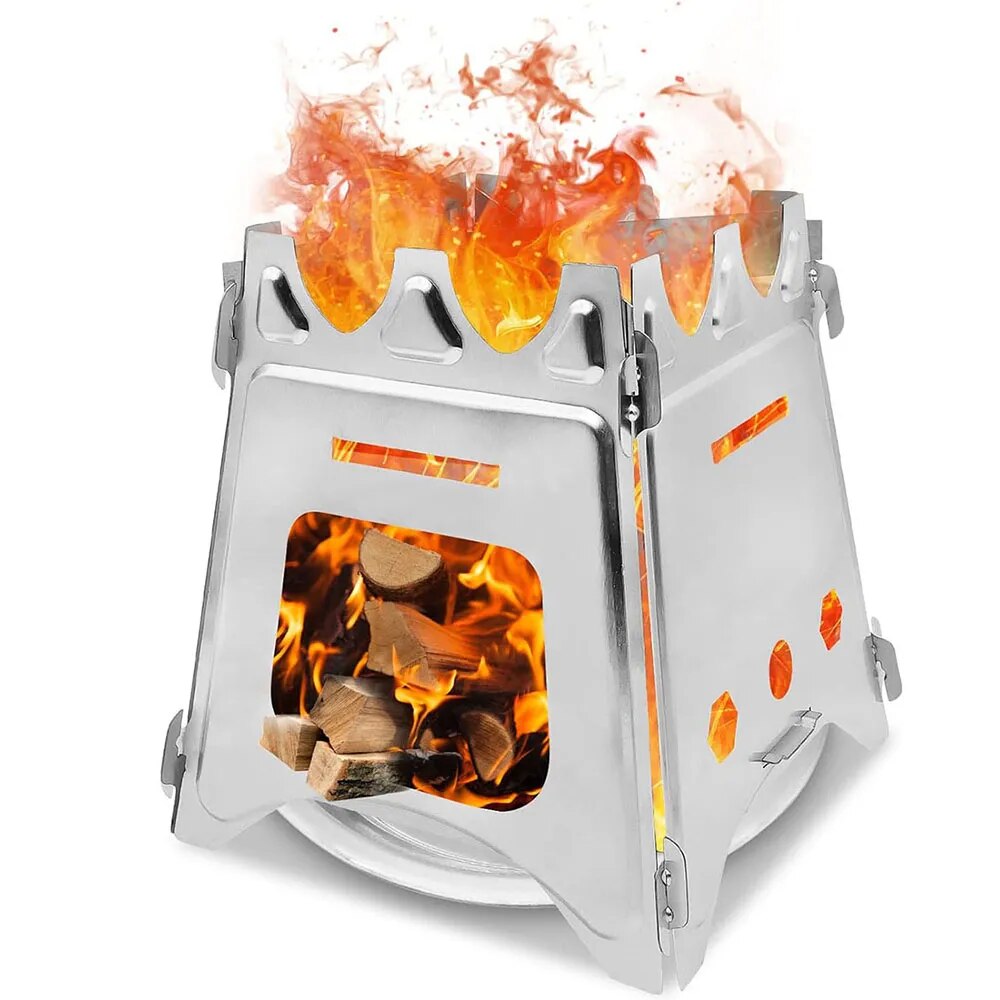 Outdoor Camping Stove Wood - Xách Tay Cắm Trại Gỗ Bếp
