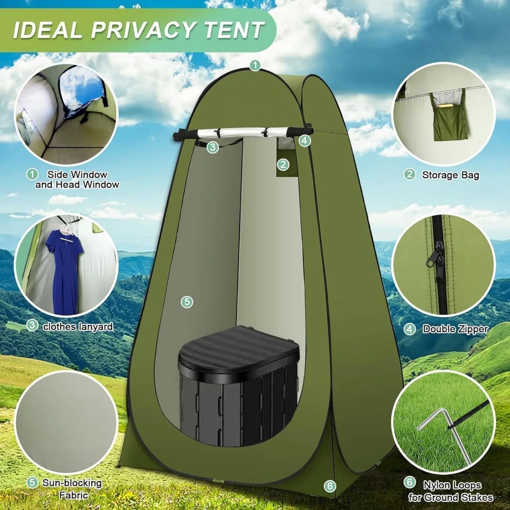 Portable Camping Folding Priva - đánh giá và giá Outdoor Camping Toilet Tent