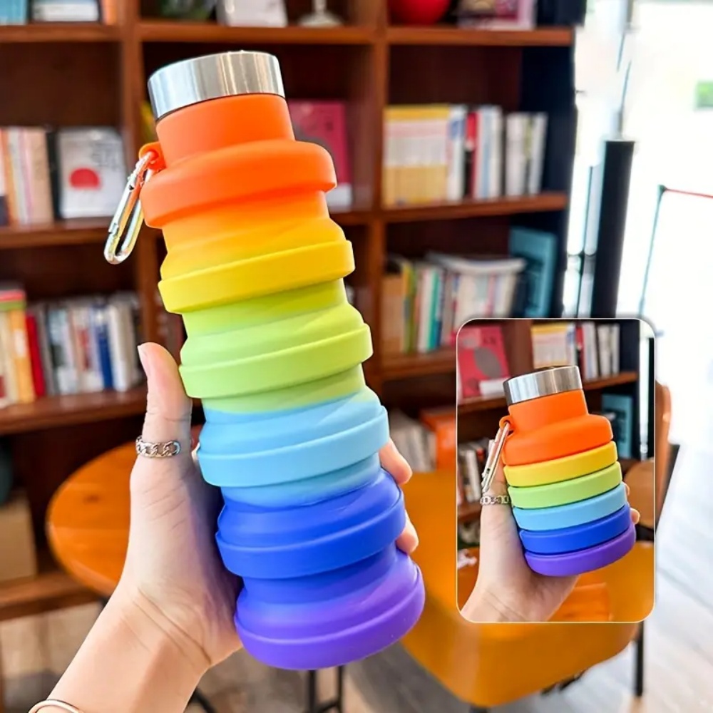 500ml Foldable Silicone Water  - đánh giá và giá Collapsible Water Bottle