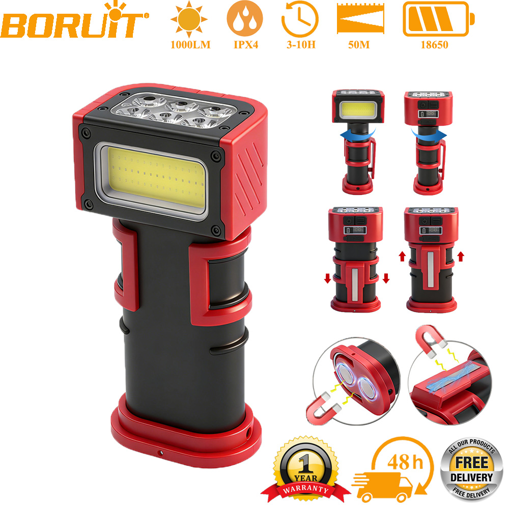 BORUiT COB LED Work Light 1000 - đánh giá và giá Outdoor Camping Lampe