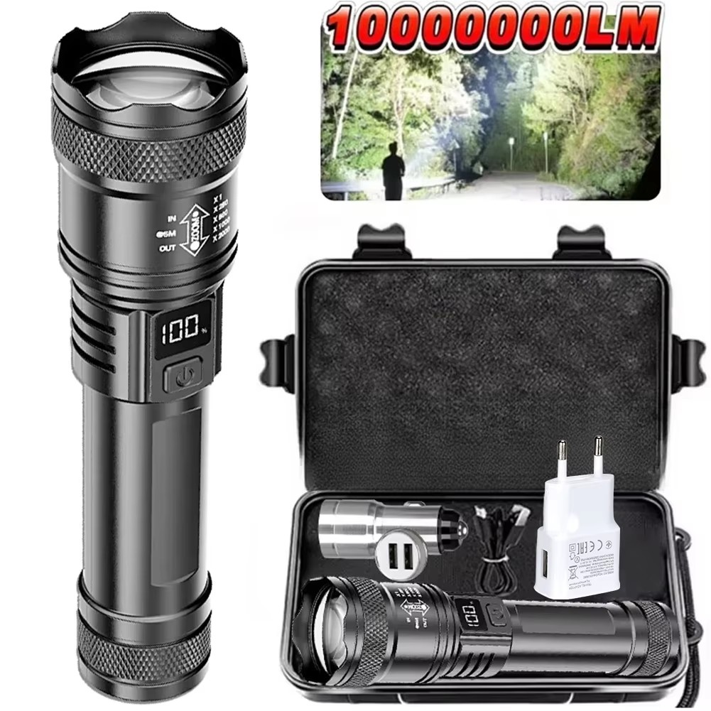 100000LM Super Bright Flashlig - đánh giá và giá Outdoor Camping Lampe