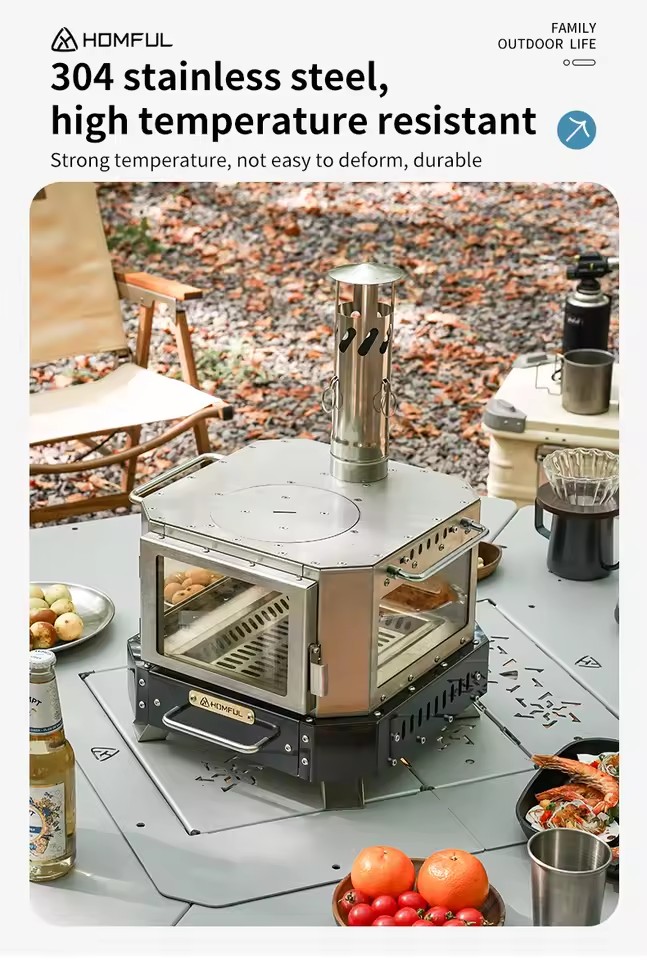 HOMFUL Portable Firewood Stove - đánh giá và giá Outdoor Camping Oven