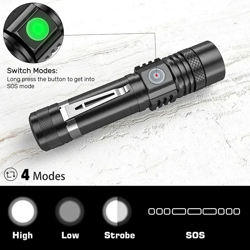 Rechargeable T6 Handheld Flash - đánh giá và giá Outdoor Camping Accessories