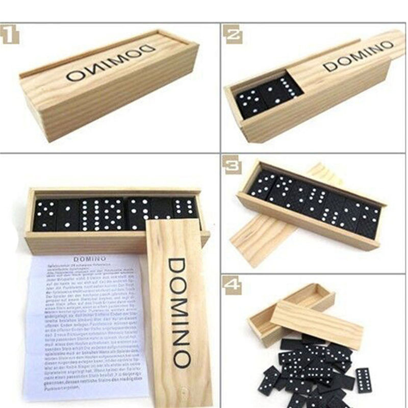 28pcs/Set Wooden Domino Board  - đánh giá và giá Outdoor Camping Outfit