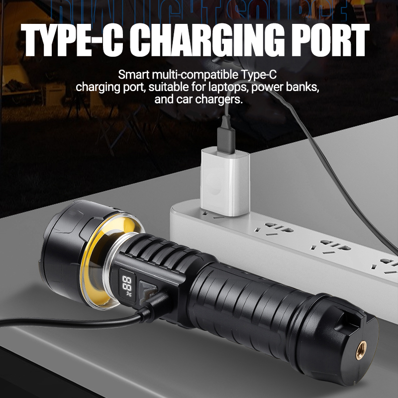 COB LED Flashlight Rechargeabl - đánh giá và giá Outdoor Camping Lampe