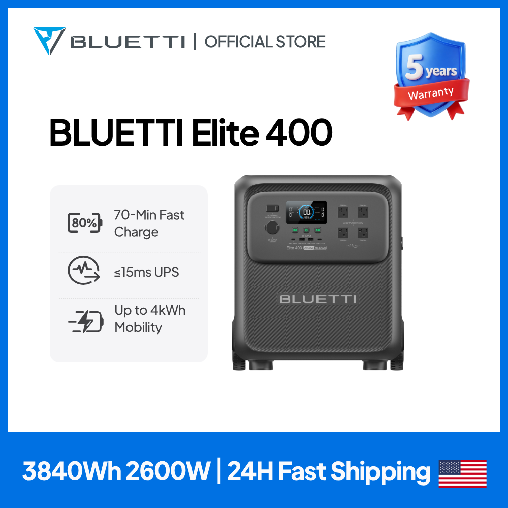 BLUETTI Elite 400 2600W 3840Wh - đánh giá và giá Outdoor Camping Outfit