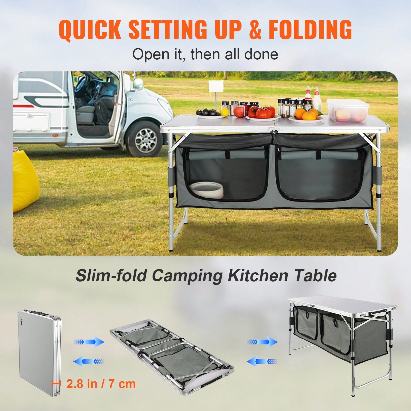 Quick‑Set‑Up Folding Camping K - đánh giá và giá Outdoor Camping Kitchen Setup