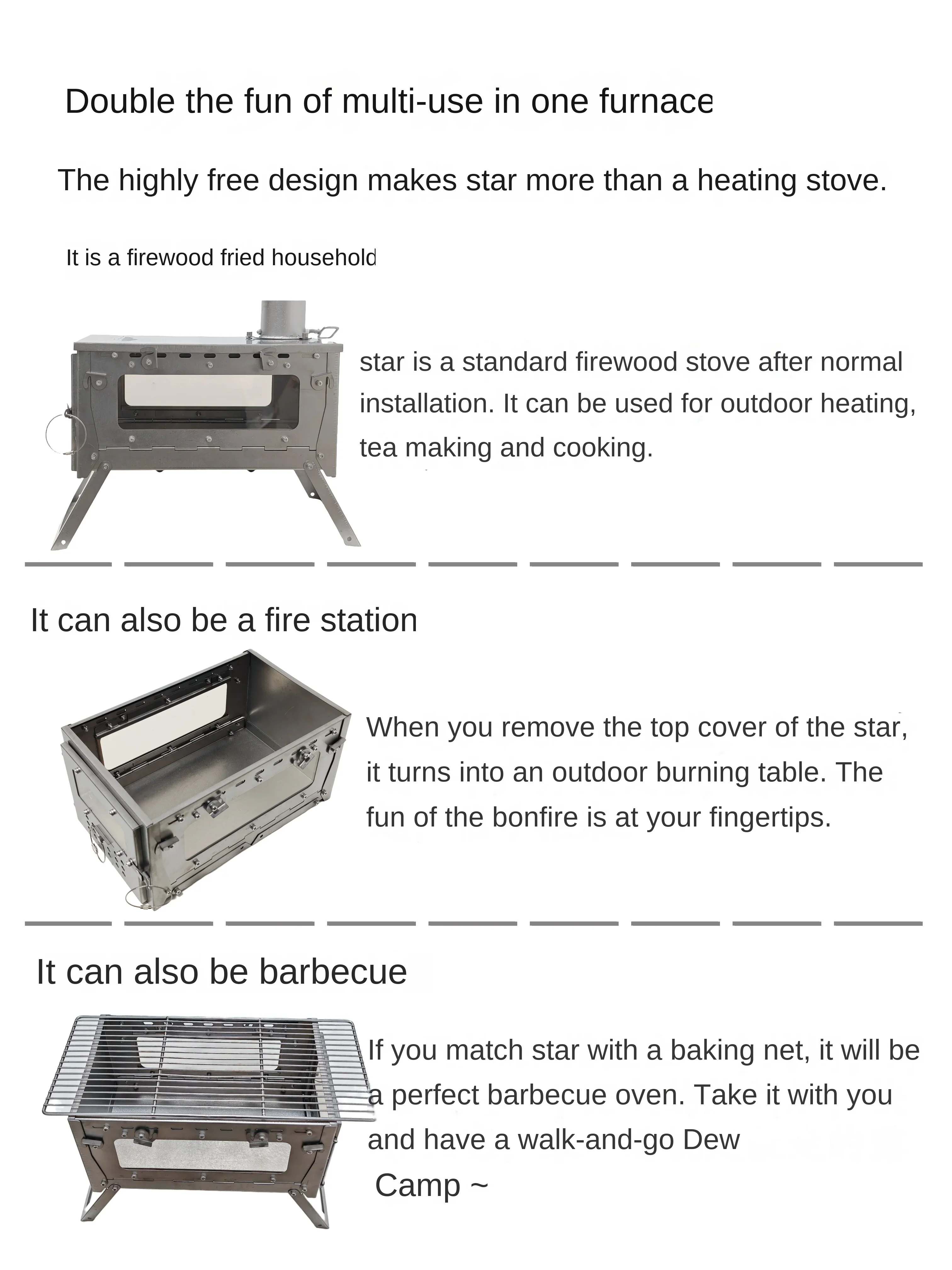 WT Star Ti Titanium Alloy Fold - đánh giá và giá Outdoor Camping Stove Wood