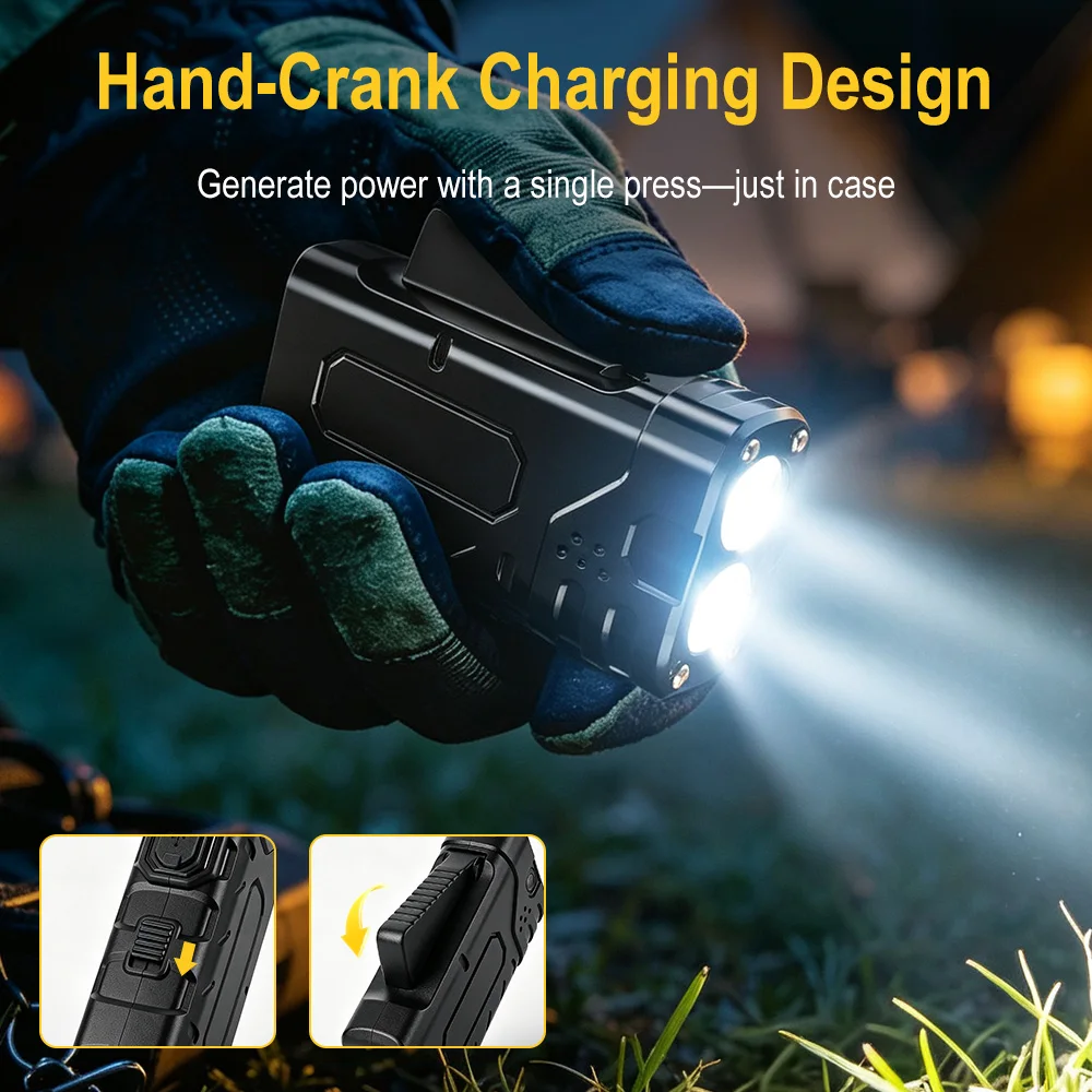 BORUIiT Hand Crank EDC LED Fla - đánh giá và giá Outdoor Camping Accessories