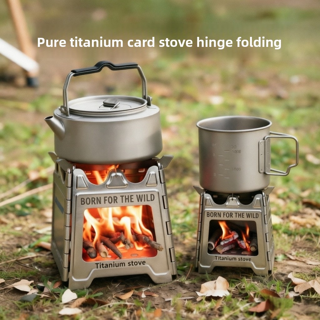 TiForge Compact Folding Titani - đánh giá và giá Outdoor Camping Stove Wood