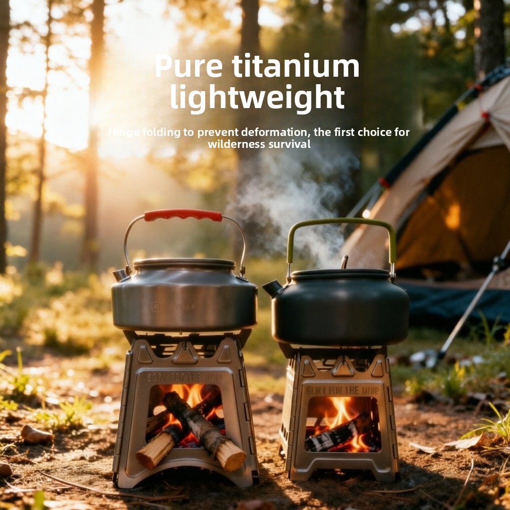 TiForge Compact Folding Titani - đánh giá và giá Outdoor Camping Stove Wood