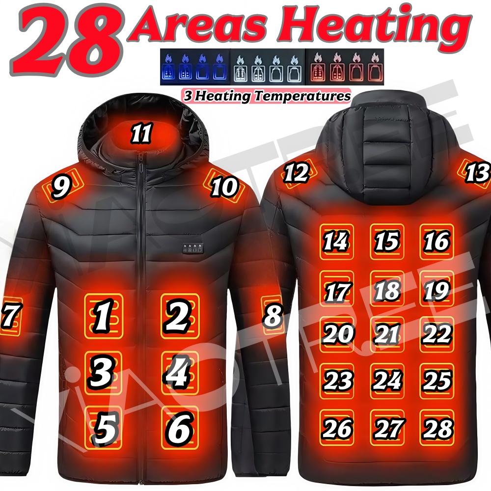 28 Areas Men Women's Heating J - đánh giá và giá Outdoor Camping Outfit