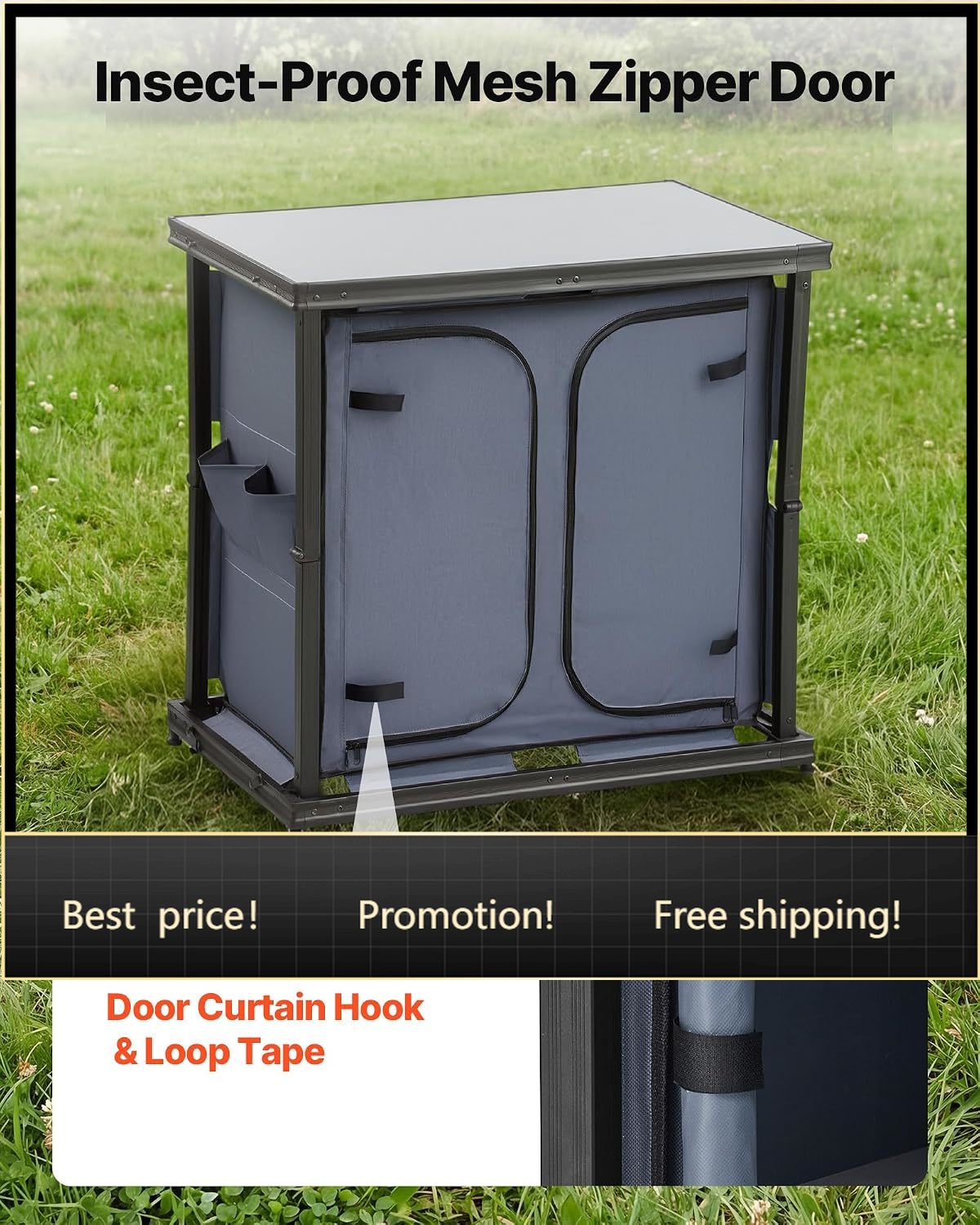 Folding Camping Storage Cabine - đánh giá và giá Outdoor Camping Kitchen Setup