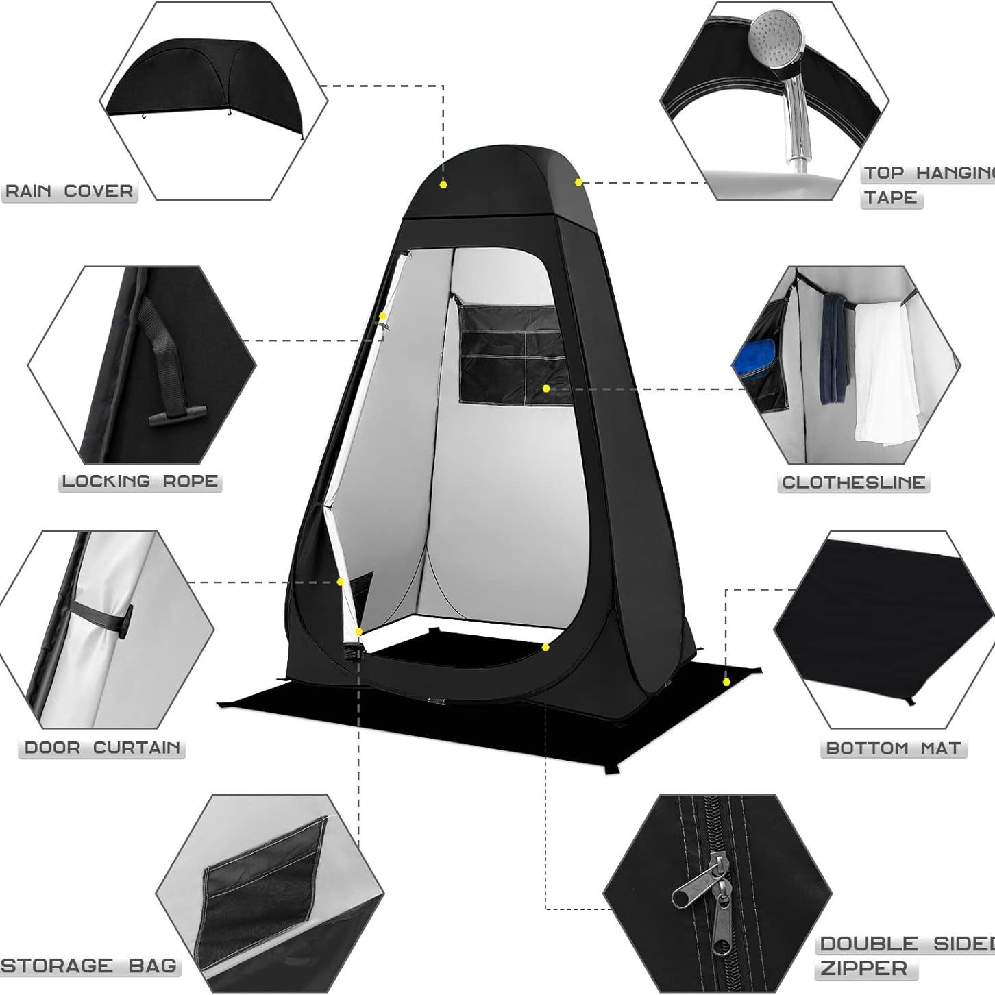 Pop Privacy Portable Outdoor T - đánh giá và giá Outdoor Camping Toilet Tent