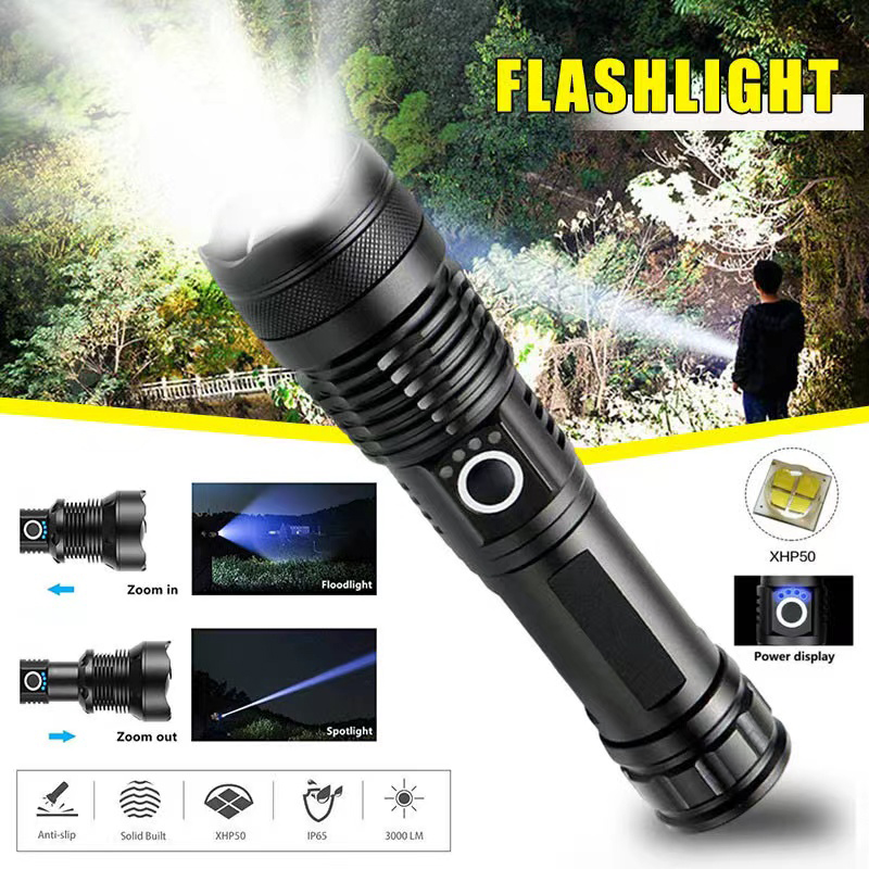 High Power XHP70 Led Flashligh - đánh giá và giá Outdoor Camping Lampe